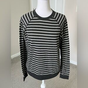 Marine Layer Black and White Striped Sweater